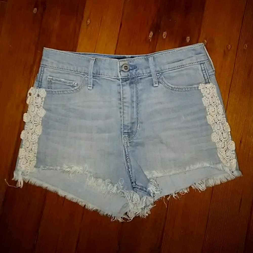 high rise hollister shorts